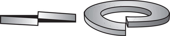 Hillman 661304 Zinc-Plated Split Lock Washer, 1/2 Inch Diameter, Pack of 700