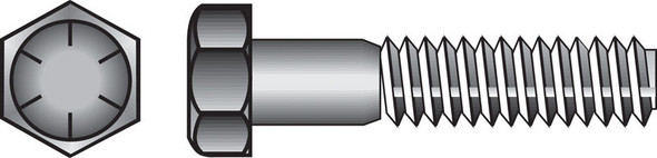 Hillman Grade 8 Heat Treated Steel Hex Head Cap Screw 7 inches, Box of 25