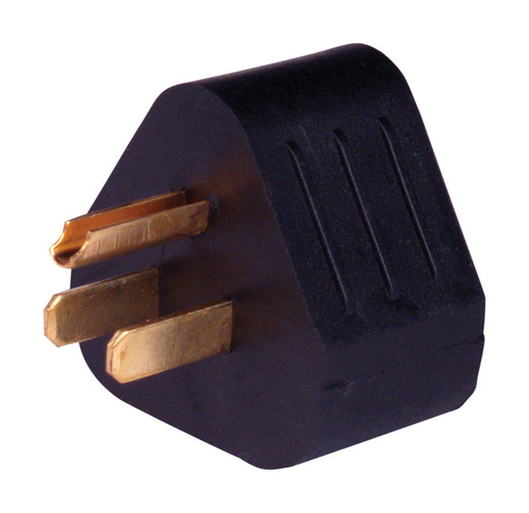 US Hardware RV-307C 15-Amp Electric RV Electrical Adapter – Male to Female 15-30A Black
