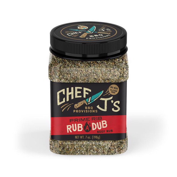 Chef J's BBQ Provisions Prime Rib Rub - 7 oz Bottle for Perfectly Seasoned Barbecue