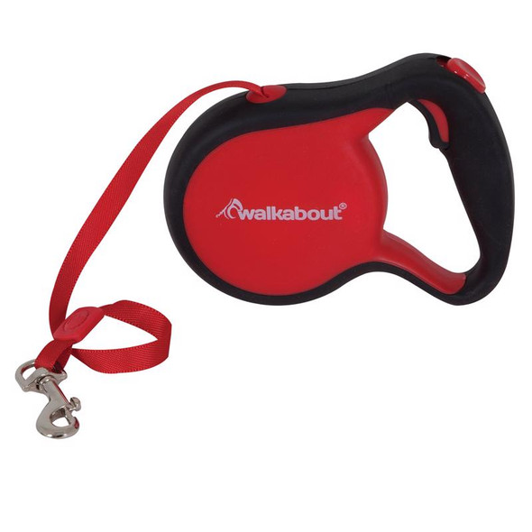 Petmate 16-foot Medium Retractable Dog Leash in Red - Durable & Weather-Resistant