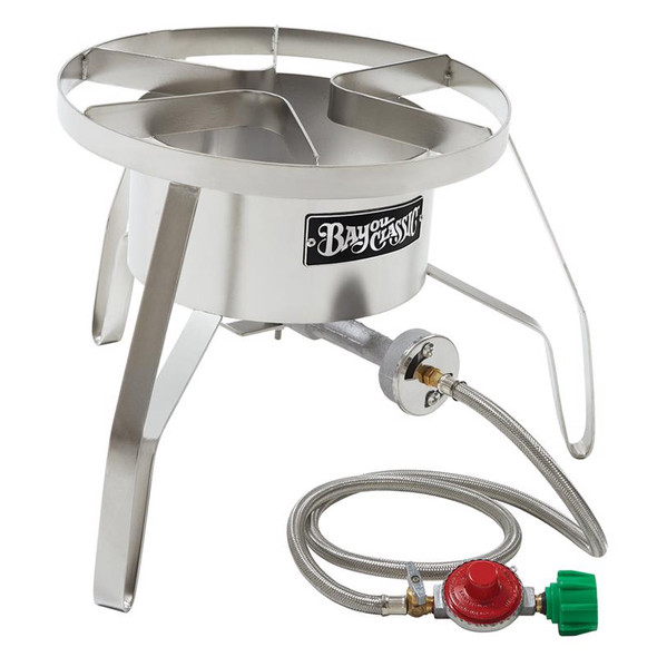 Bayou Classic SS10 14-Inch Outdoor Propane Cooker with 59,000 BTUs