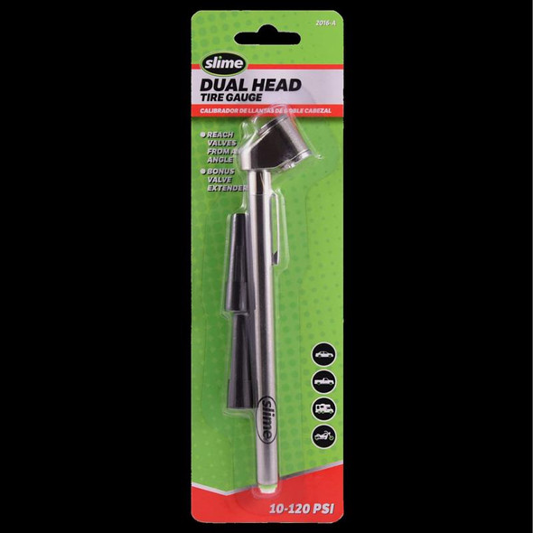 Slime Dual Head Tire Pressure Gauge - Precision Pencil Gauge for Accurate Readings