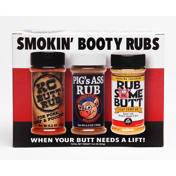 Smokin' Booty Rubs Rub Your Butt Gift Pack - BBQ Seasoning Rubs for Grilling and Smoking