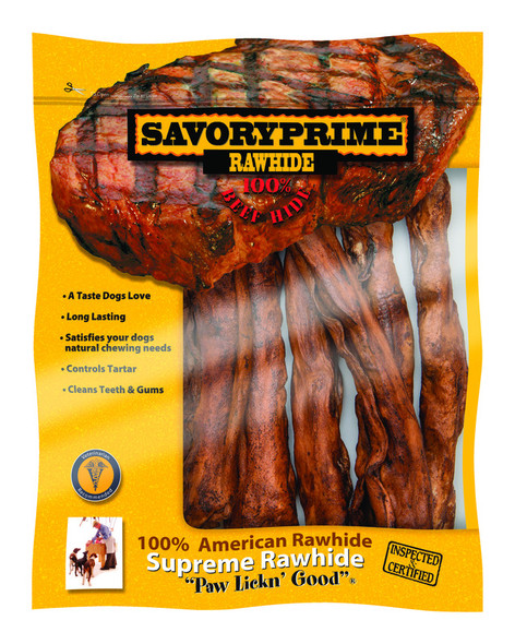 Savory Prime Beef Flavor Rawhide Mini Rolls for Large Adult Dogs, 7-Pack