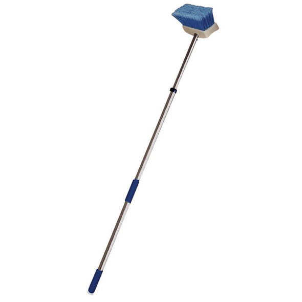 Star brite Deck Brush with Telescoping Handle – 72 Inch Blue Marine Deck Cleaning Tool