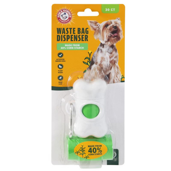 Arm & Hammer Pet Waste Bag Dispenser with Waste Bag - Green
