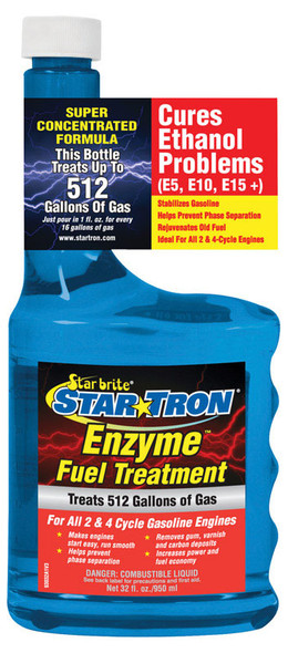 Star Brite Star Tron Enzyme Fuel Treatment - 32 oz Gasoline Additive for Engine Performance