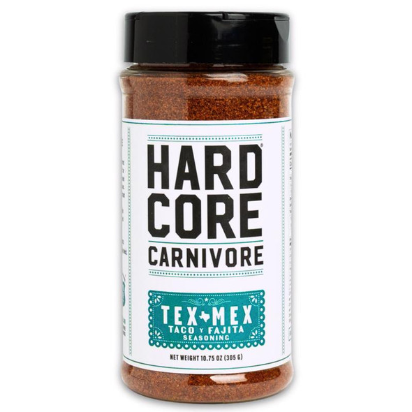 Hardcore Carnivore Tex Mex BBQ Rub Seasoning 10.75 oz Jar – Perfect for Grilling and Smoking