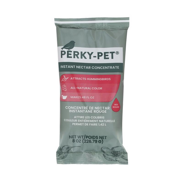 Perky-Pet 8 oz Hummingbird Instant Nectar Concentrate - Sweet Sucrose Formula for Attracting Hummingbirds