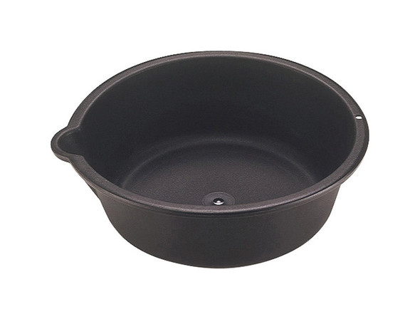 Shop Craft 6 Qt Round Oil Drain Pan with Built-In Drain for Automotive Maintenance