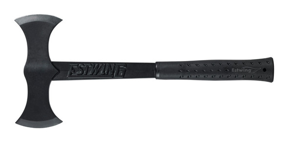 Estwing Black Eagle Double Bit Axe with Sheath - 17 Inch Steel Handle, 3 Inch Blade