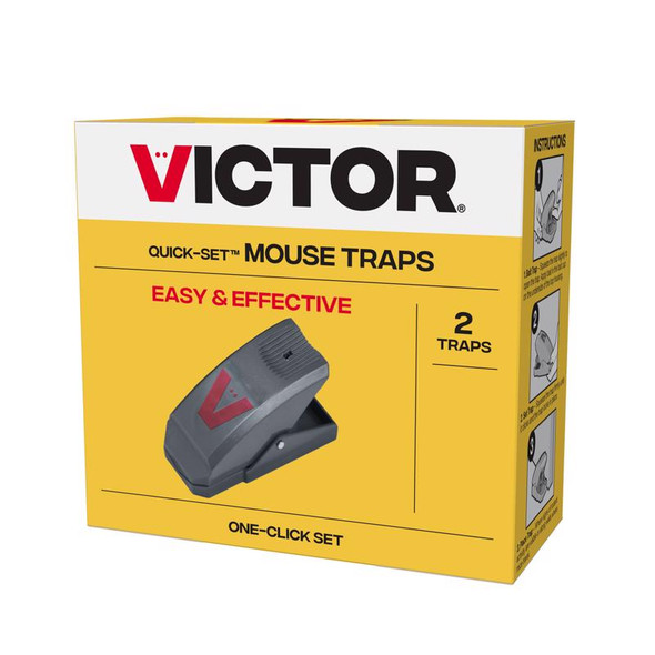 Victor Quick-Set Mouse Trap 2-Pack for Indoor and Outdoor Use