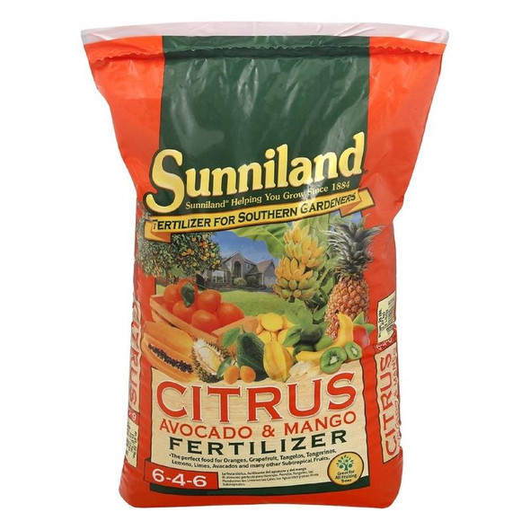 Sunniland Avocado and Mango Fertilizer 6-4-6, 40 lb Bag - Organic-Grade Plant Food for Fruit Trees