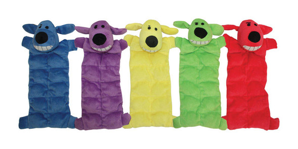 Multipet Dog Toy Small Squeaker Mat – Plush, Assorted Colors
