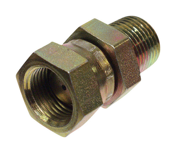 Universal Hydraulic Adapter 1/2 in Male National Pipe Thread to Swivel Female Thread – Model 39004380