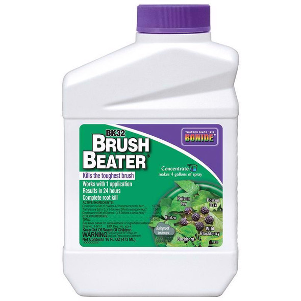 Bonide Brush Beater Brush Killer Concentrate - 16 oz. post-emergent weed control for landscape brush and roots