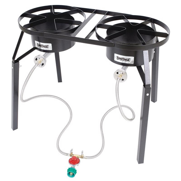 Bayou Classic DB250 Dual Cooker 31-Inch Propane Grill with 59,000 BTUs