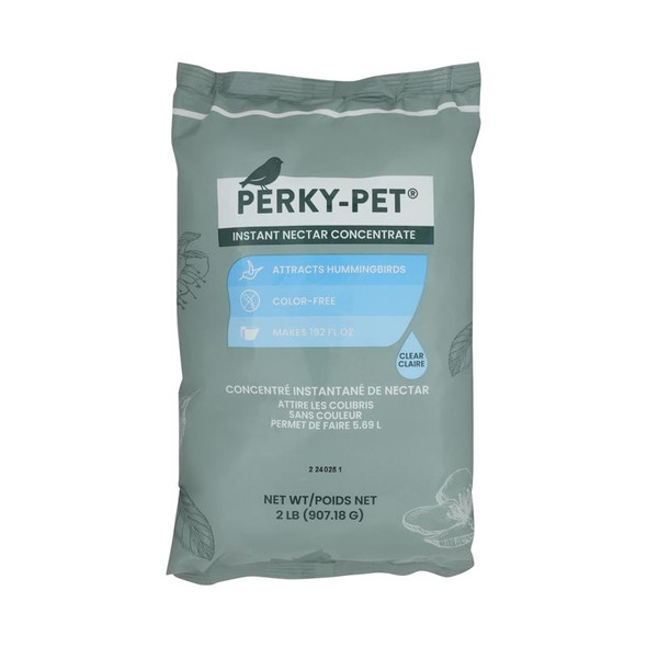 Perky-Pet Clear Hummingbird Nectar Powder - 2 lb Bag for Optimal Bird Feeding