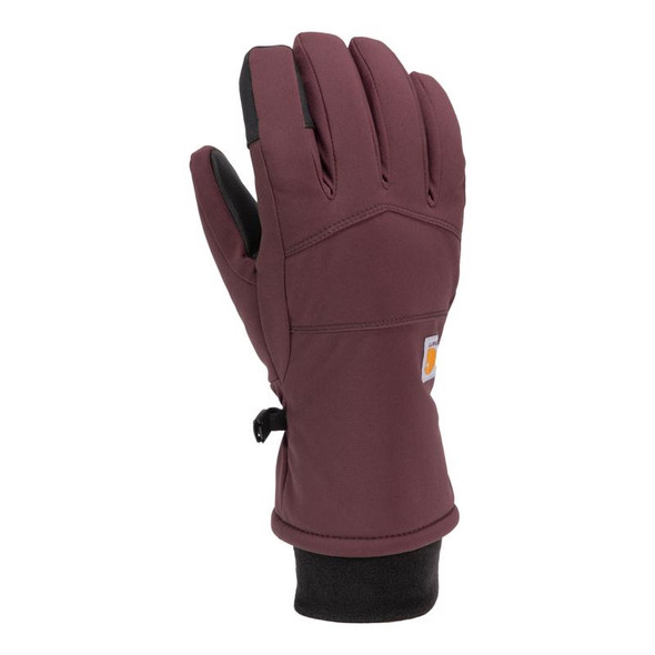 Carhartt Women's Storm Defender Deep Wine Cold Weather Gloves - Insulated, Water-Resistant, Leather Palm