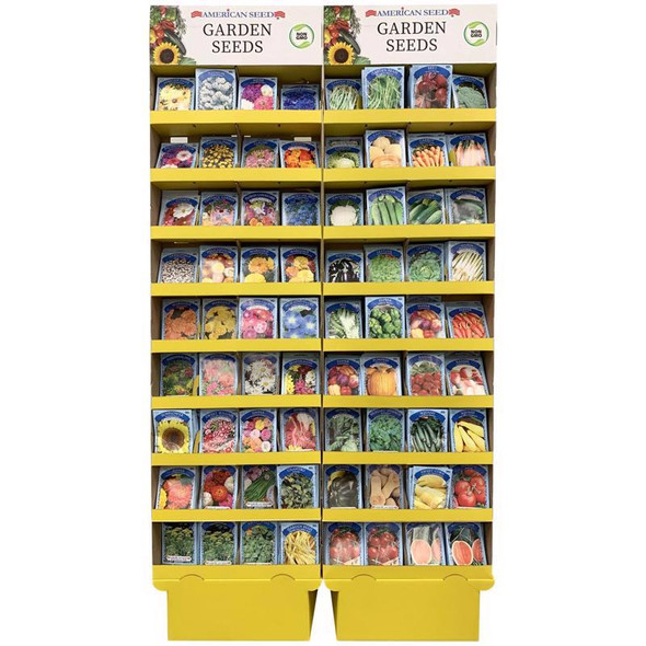 American Seed PGP800 Assorted Flower and Vegetable Seeds - 800 Pack Display