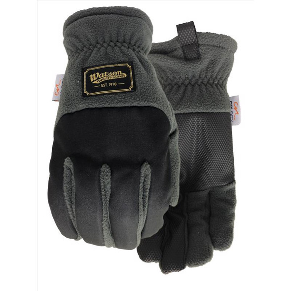 Watson Gloves Men's Fleece Winter Gloves with Nonslip Grip – Size Medium