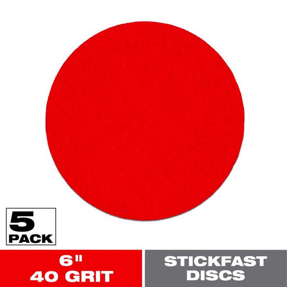 SANDING DISC 6" 40G 5PK