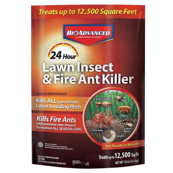 BioAdvanced Lawn Insect Killer Granules - 10 lb - Effective Pest Control for Lawn-Invading Insects