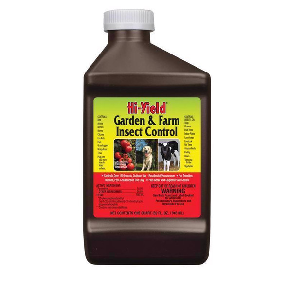 Hi-Yield Insect Control Garden & Farm 32 oz Liquid for Outdoor Use