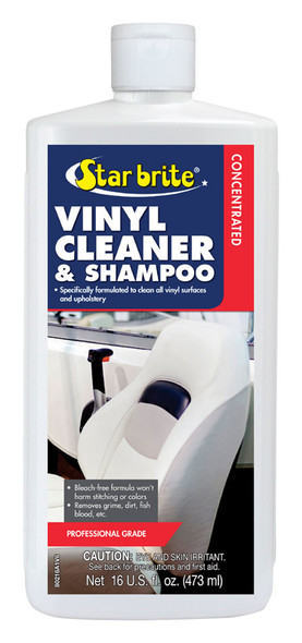 Star Brite Vinyl Cleaner and Restorer, 16 oz Bottle - Effective Marine and Automotive Surface Care