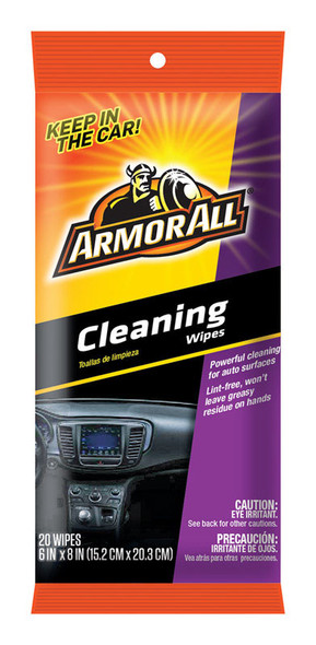 Armor All Cleaning Wipes – Multi-Surface Car and Vehicle Cleaner, 20 Count Pack