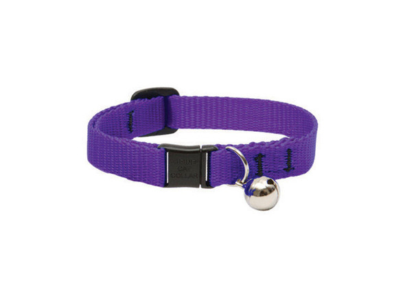 LupinePet Cat Collar 8-12 inches in Purple with Reflective Features