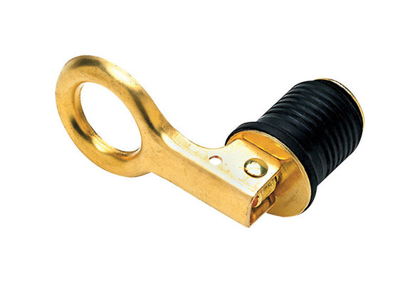 Seachoice Brass Drain Plug 1-1/4-inch Snap Lock for Marine Equipment