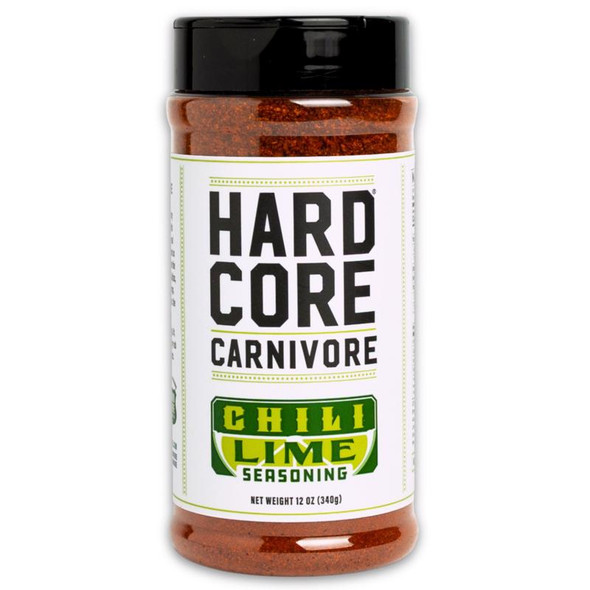 Hardcore Carnivore Chili Lime BBQ Rub Seasoning Jar – 12 oz, Perfect for Grilling and Smoking