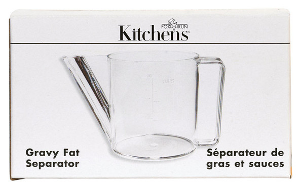 Fox Run Fat and Gravy Separator, Clear, 1-1/2 Cup Capacity