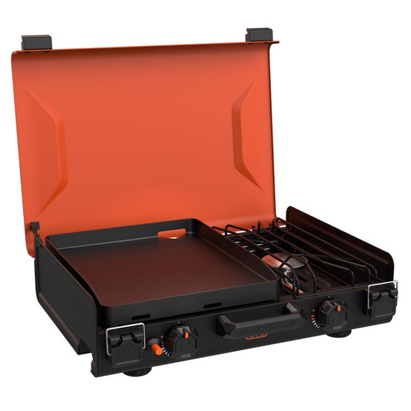 Blackstone 2364 Outdoor Tabletop Gas Griddle - Liquid Propane, Stainless Steel with Sear Zone and Side Burner