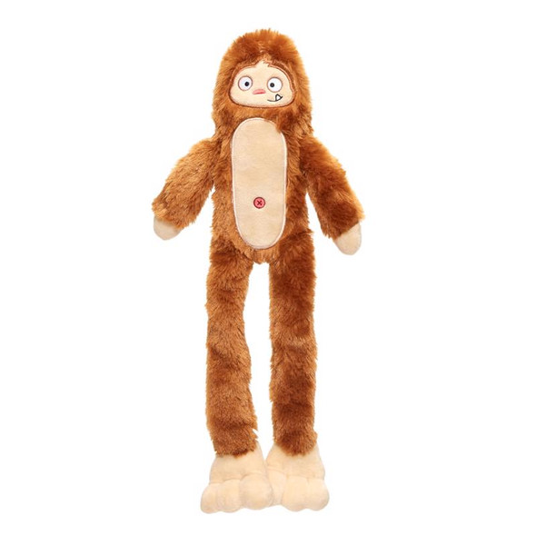 BARK Hairy Henderson Dog Toy - Medium Brown/Tan Chew Toy for Dogs