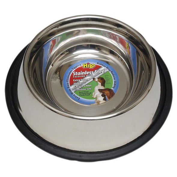 PET BOWL DOG 15OZ SLVR