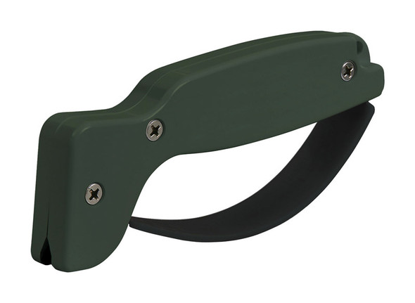 AccuSharp Knife Sharpener OD Green - Semi-Gloss Plastic Housing, Tungsten Carbide Blade, 1-Stage Garden Tool Sharpener