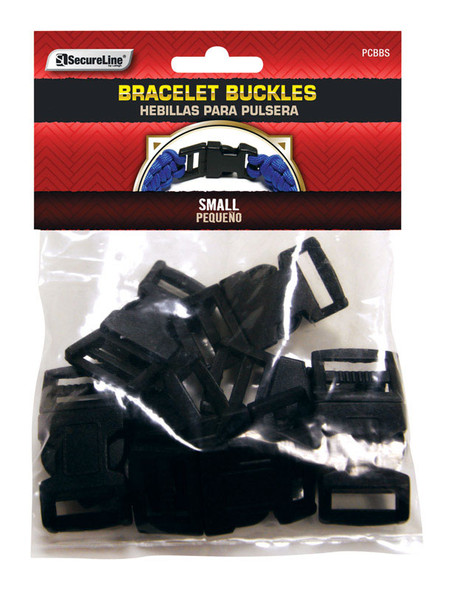 SecureLine PCBBS Black Plastic Bracelet Buckles (8-Pack) for DIY Projects and Repairs