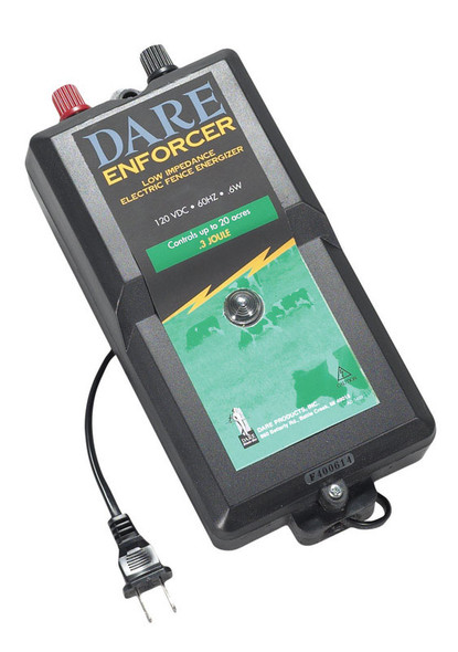 Dare Enforcer Series Fence Energizer 0.3 Joules for 20-Acre Electric Fencing