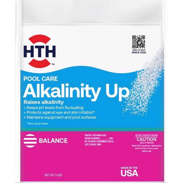 HTH Pool Alkalinity Increaser 5 lb - Effective pH Balance for Swimming Pools