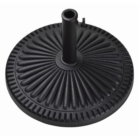Bond RND Umbrella Base in Black - Outdoor Patio Umbrella Support with Envirostone Material