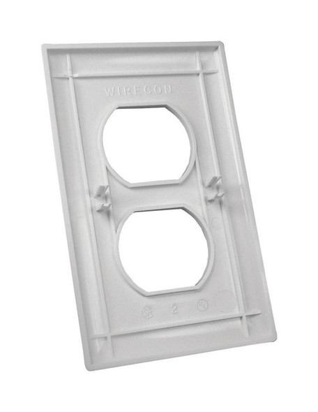 US Hardware E-163C RV One Gang Duplex Plate in White