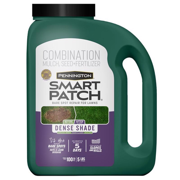 Pennington Smart Patch Grass Seed Kit for Dense Shade Lawns, 5 lb Jug