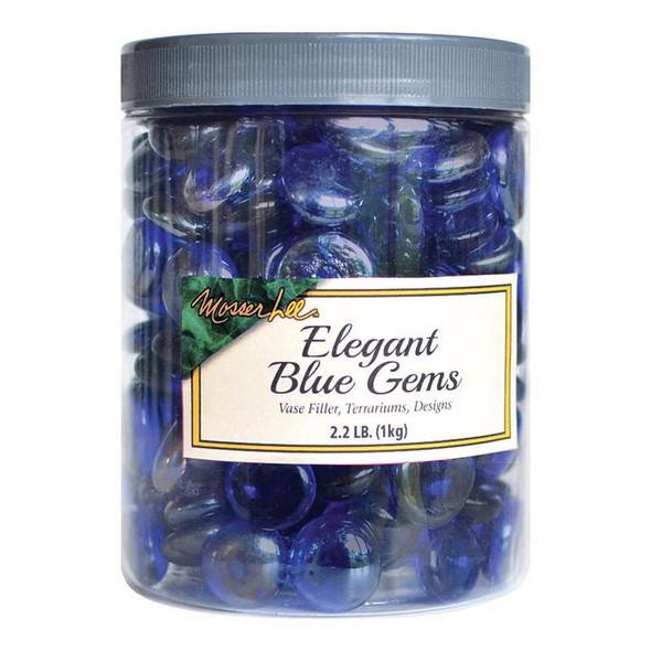 Mosser Lee Elegant Blue Gems 2.2 lb Decorative Glass Vase Filler