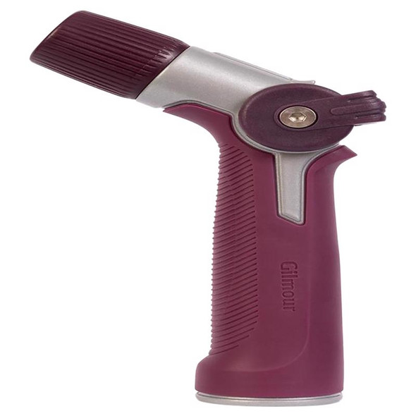 Gilmour Rear Eggplant Multi-Pattern Watering Nozzle with Adjustable Spray and Thumb Water Flow Control