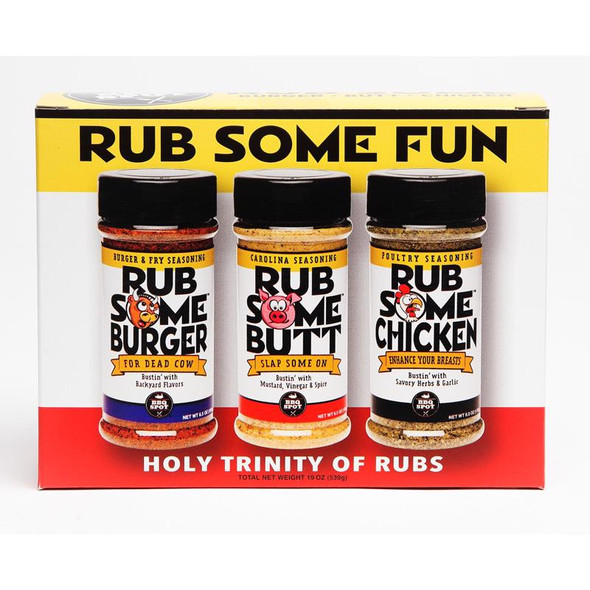 Rub Some Fun Assorted BBQ Rub Set by Old World Spices & Seasonings, 3-Pack