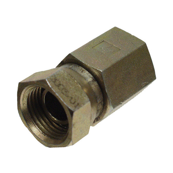 Apache Hydraulic Adapter 1/2 Inch Female National Pipe Thread to 3/8 Inch Swivel Outlet
