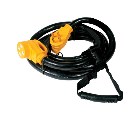 Camco Power Grip RV Extension Cord - 50 Amp, 15 ft, Black